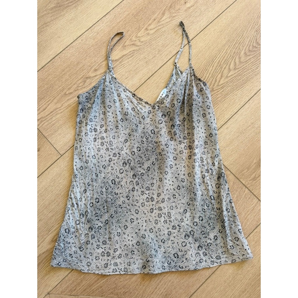 FRAME Vanilla Multi Animal Print 100% Silk Cami Top LWSH1381 Small